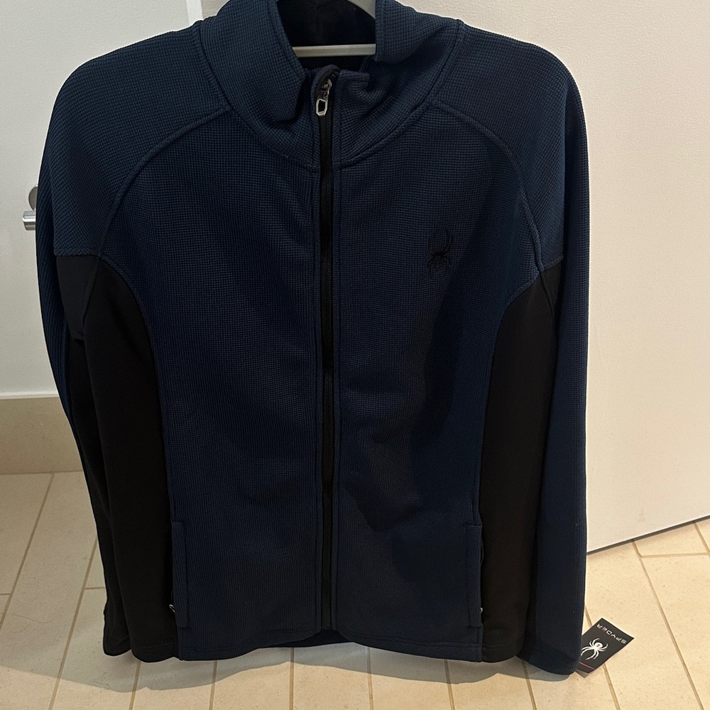 Spyder Dark Blue and Black Full-Zip Jacket